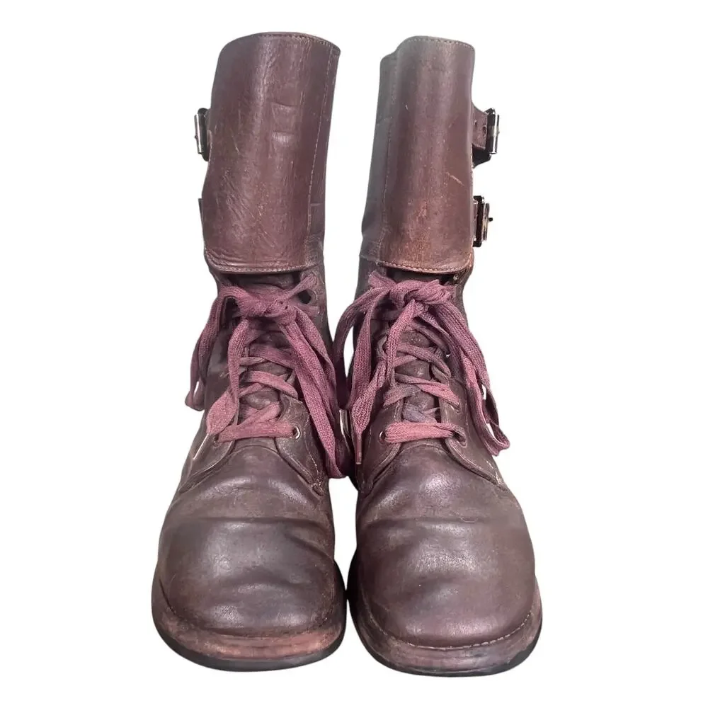 Vintage WWII US Army M-1943 Double-Buckle Combat Boots Size 7 E